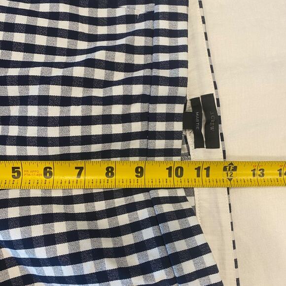 J. Crew Women's Martie Side Zip Checkered Pants - 4T - Picture 7 of 11